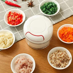 Mini Chopper Powerful Meat Grinder Hand-power Food Chopper Mincer Mixer Blender Chop Meat Fruit Vegetable N