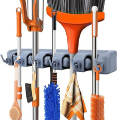 Mop And Broom Holder Wall Mount | Organizer For Home Garden Garage And Storage (random Color)