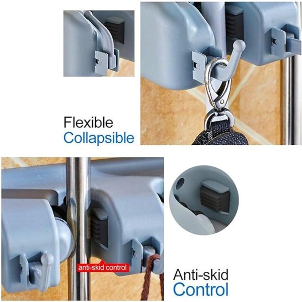 Mop And Broom Holder Wall Mount | Organizer For Home Garden Garage And Storage (random Color)